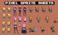 create pixel sprite sheets, pokemon style battle sprites, pixel game animation