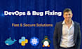 troubleshoot and fix bugs in docker, kubernetes, linux, or python