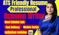 write an ats optimized resume in ms word or google docs