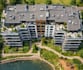 renovate old residential exterior complex, condo apartment, cgi balcony  terrace