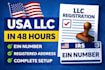 register your USA llc with ein and registered address