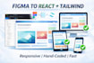 convert figma to pixel perfect react nextjs with tailwind CSS