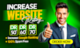 increase dr to 50, 60, 70, permanent ahrefs dr increase, non drop
