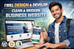design and develop clean and modern business website