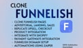 clone advertorial, sales and checkout page on funnelish