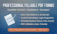 design professional editable fillable PDF forms, invoices, quotations, receipt