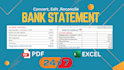 do bank statement conversion to editable format
