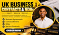 draft and review UK business contracts agreements and ndas