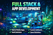 do website development as full stack web developer, front end, backend developer