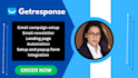 professionally set up a get response newsletter using a custom designed