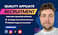 recruit converting affiliate into your affiliate program, mlm leads