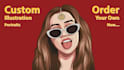 custom digital portrait illustrations