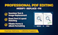 professionally change or replace in PDF documents, forms, and books