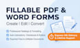 create, redesign, or convert editable fillable PDF forms and word