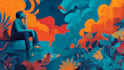 stunning illustration psychedelic, lifestyle, surrealism