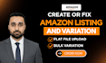 create or fix amazon variation listing using a flat file upload