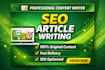 write SEO optimised articles and plagarisiom free