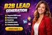 provide targeted b2b leads, linkedin leads, and  email list