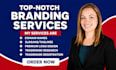 create unique business name, logo, slogan and website