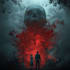 make a horror style illustration, artwork, cover