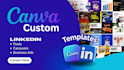 design canva templates for linkedin post, ads, carousel
