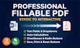 convert word to professional editable  fillable PDF form using adobe acrobat