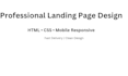 design a business website landing page