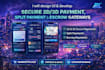 develop secure 2d and 3d payment, split payment, escrow gateway systems