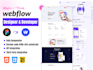 customise webflow template, fix design webflow website as developer