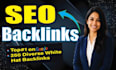build HQ diverse SEO backlinks to improve website ranking