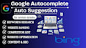 optimize your keywords for google autocomplete and first page SEO ranking