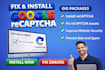 integrate and fix google recaptcha or captcha on your website form