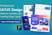 figma ui ux website design mobile app landing page user interface saas ui design