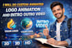 do custom animated logo animation and intro outro video