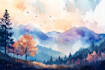 paint landscapes in watercolor