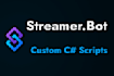 create custom streamerbot script actions