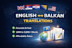do professional english to balkan translation