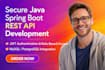 develop a secure java spring boot rest API