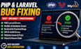 fix PHP laravel bugs and errors on your website