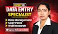 be your pa for data entry, web research, copy paste, typing, and excel work