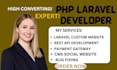 build website as full stack developer PHP laravel react js