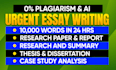 do urgent essay editing, research, summary and case study