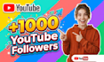 provide you 1000 youtube followers fast