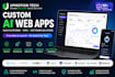 build a custom ai web application, saas, or business software