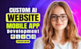do ai web application, software development, full stack website development