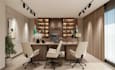 redesign commercial office cabin, workspace layout, office reception, cgi render
