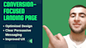 build a conversion focused landing page with copy and design