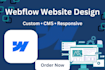 design a custom webflow website with cms, redesign and fix webflow error