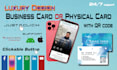 design luxury business card or physical card with clickable qr code