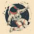 do cartoon, astronaut, space mascot logo illustration